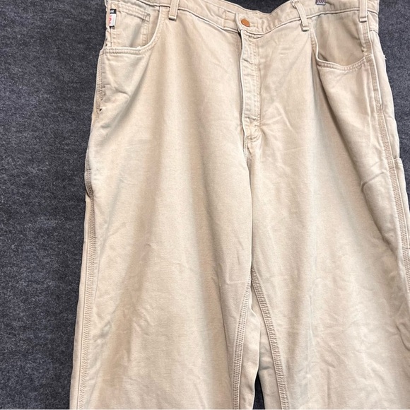 Carhartt Pants FR Carpenter Beige Khaki Brown Original Fit Mens 42 x 32 - Picture 7 of 16